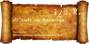 Örmény Magdolna névjegykártya